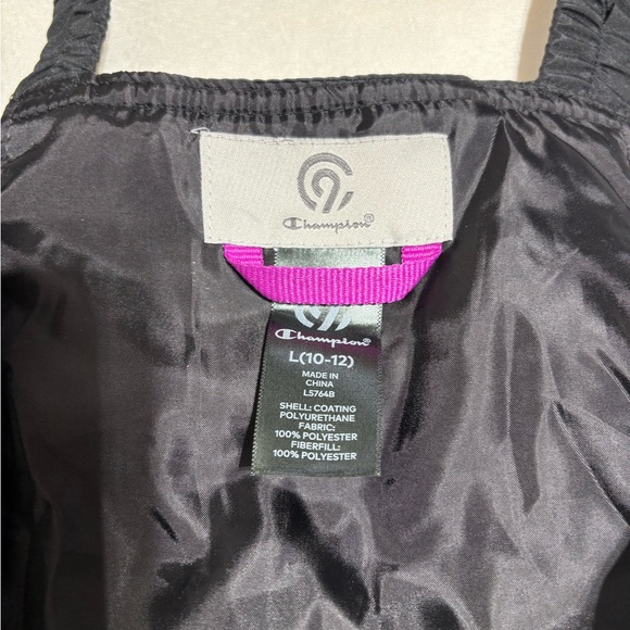 Like New Champion girls Black Snow Pants with Purple Accents - Picture 4 of 6
